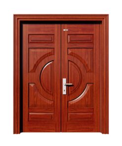 Cửa thép vân gỗ 2 cánh NS2H4 không kính