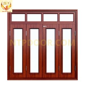 Cửa sổ thép vân gỗ 4 cánh CS4H0K