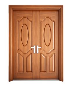 Cửa thép vân gỗ 2 cánh đều NS2H1