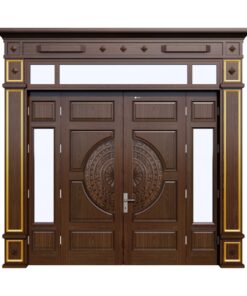 Cửa thép vân gỗ 4 cánh NS4H15