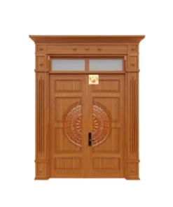Cửa nhôm vân gỗ 2 cánh huỳnh trống đồng