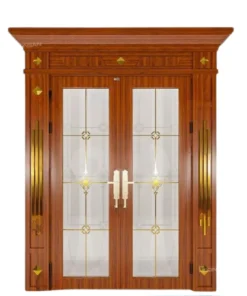 Cửa nhôm vân gỗ 2 cánh kính NTP