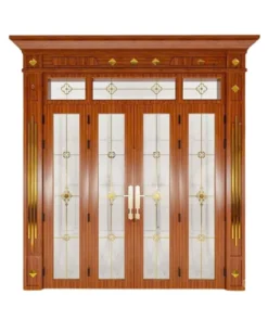 Cửa nhôm vân gỗ 4 cánh