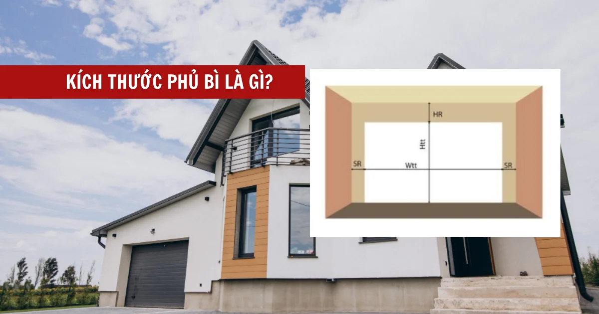Khái niệm kích thước phủ bì cửa và kích thước lọt lòng trên mặt cắt khung cửa
